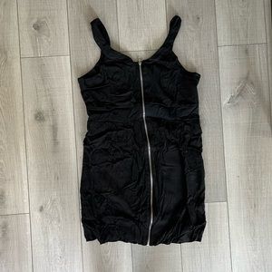 Plus Zipper Mini Dress